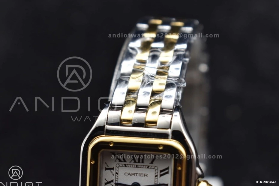 YG on 1002 Quartz SS Bracelet Edition 22mm BVF White Dial Ronda YG 1:1 SS Panthère UrbanChic Best 0316